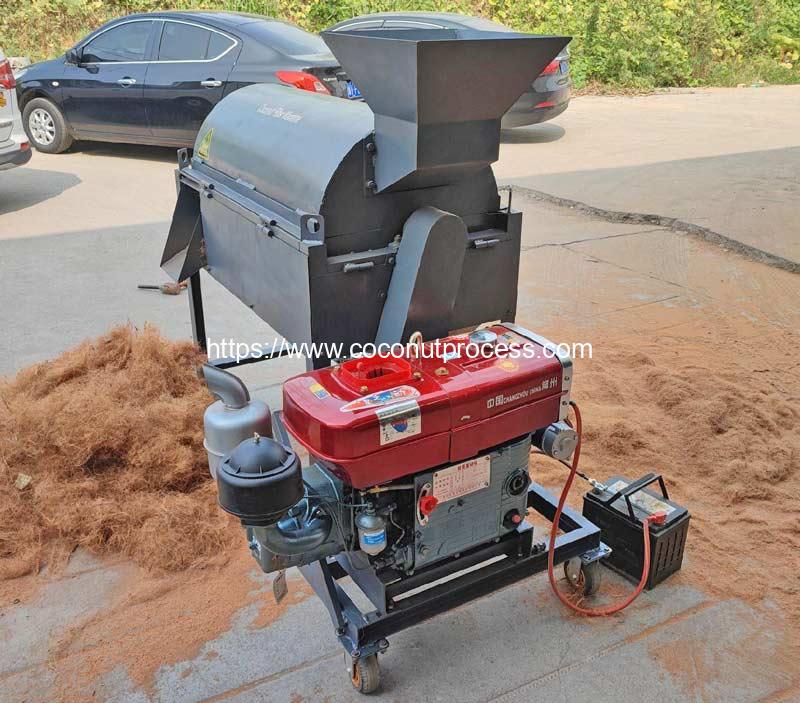 Diesel-Engine-Type-Coconut-Shell-Fiber-Decorating-Making-Machine
