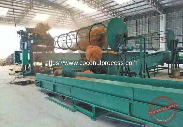 Automatic Coconut Fiber Coir Production Line - Coconut Dehusking ...
