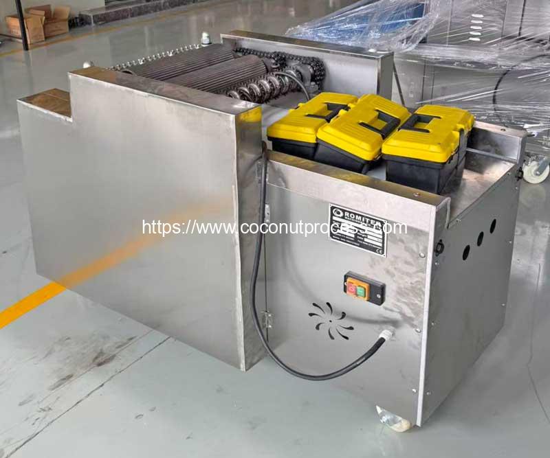 Automatic-Coconut-Husk-Chip-Cutting-Machine-for-India-Customer